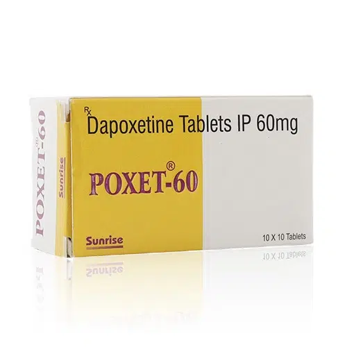 POXET-60 學名藥盒正面展示圖（含 Dapoxetine）
