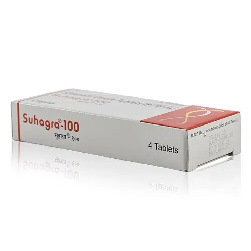 Suhagra-100威而鋼學名藥盒裝斜視圖