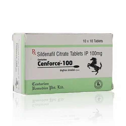 印度威而鋼Cenforce-100盒裝正面圖（10顆裝）