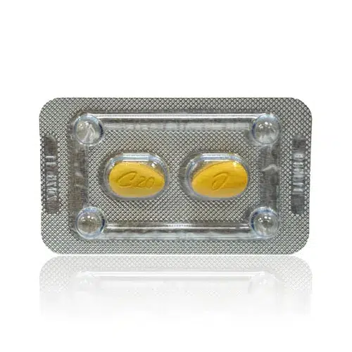 Cialis 犀利士鋁箔藥板正面 兩顆黃色藥錠